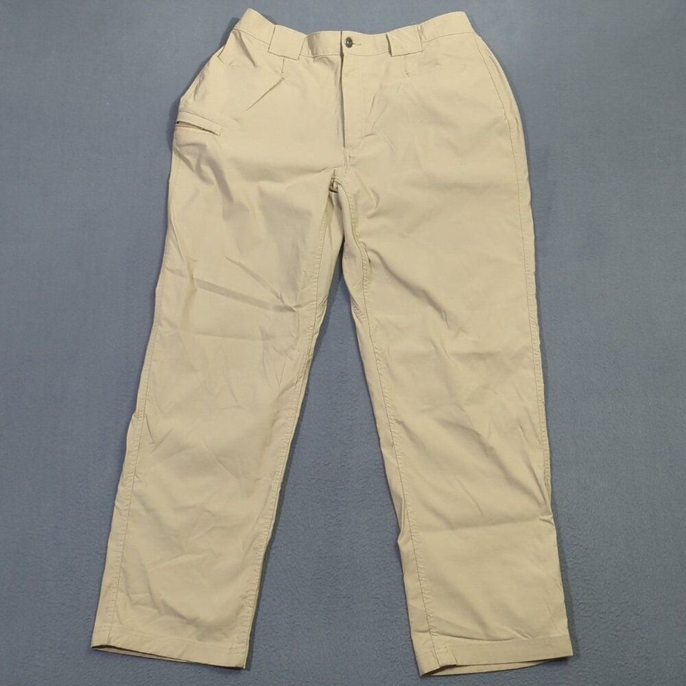 Duluth Trading Co Pants Men's Lx32 Smokey Tan Dry On The Fly Nylon Outdoors